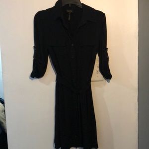 Laundry by Shelli Segal size 4 black shirt dress